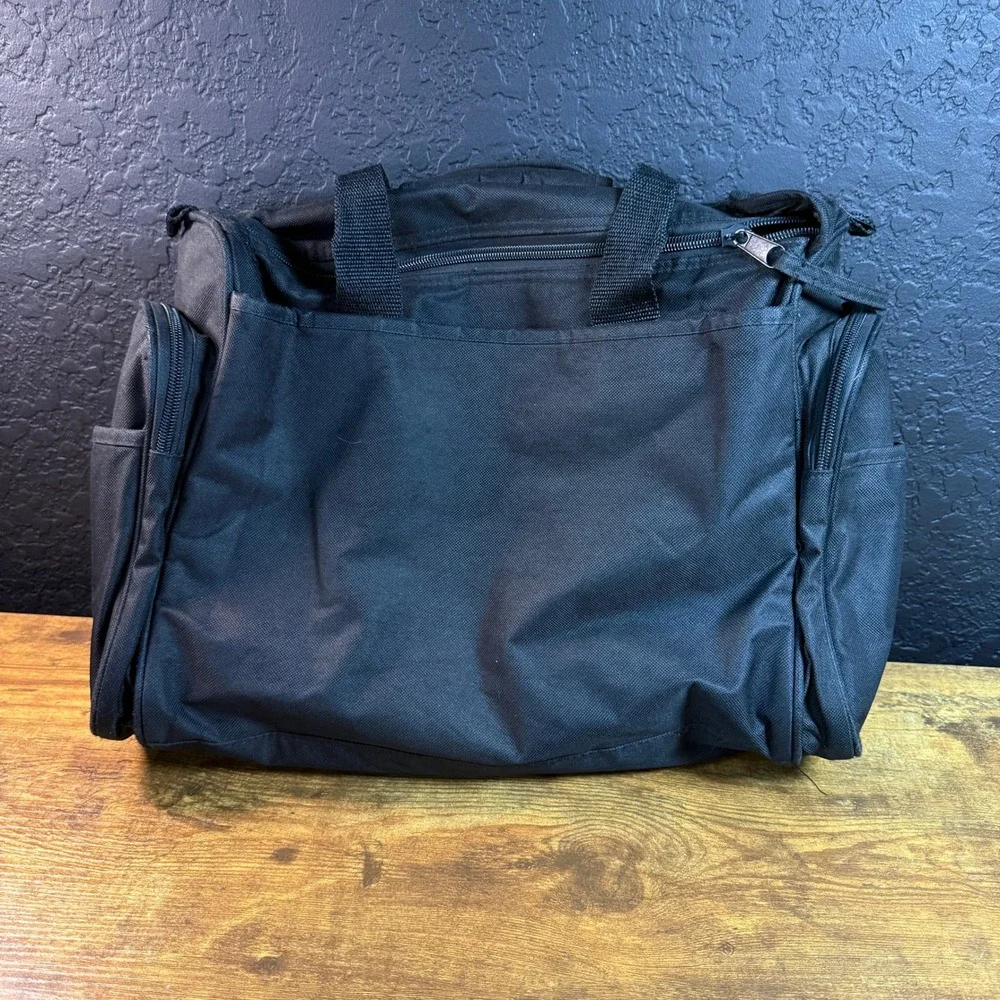 Eddie Bauer Commuter Briefcase Black Ballistic Nylon Messenger Bag Large Mens